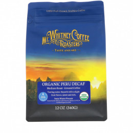 Mt. Whitney Coffee Roasters, Organic Peru Decaf, молотый кофе, средней обжарки, 340 г (12 унций)