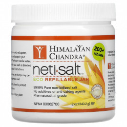 Himalayan Institute, Neti Salt, соль, экобанка многоразового использования, 340,2 г (12 унций)