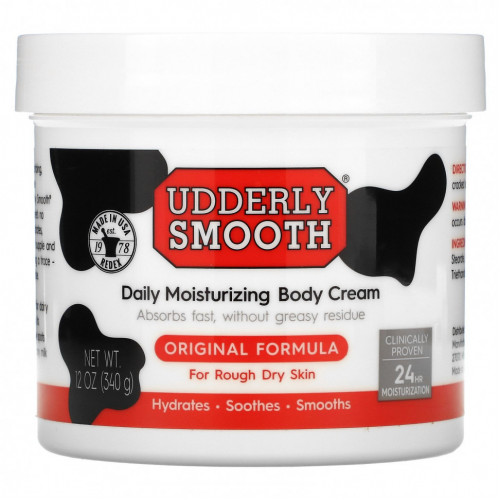 Udderly Smooth, увлажняющий крем для тела для ежедневного применения, оригинальная формула, 340 г (12 унций)