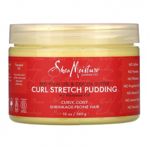 SheaMoisture, Curl Stretch Pudding, красное пальмовое масло и масло какао, 340 г (12 унций)