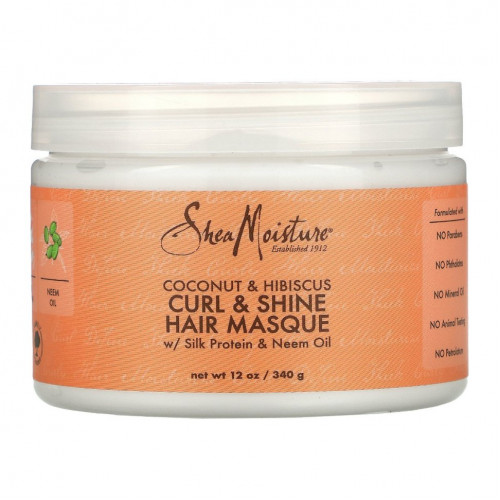 SheaMoisture, Curl & Shine Hair Masque, Coconut & Hibiscus, 12 oz (340 g)