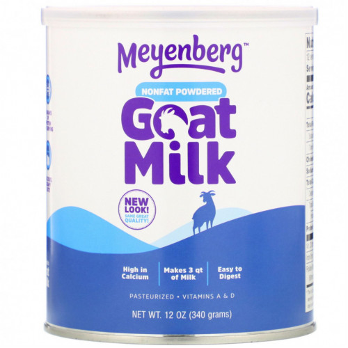 Meyenberg Goat Milk, Обезжиренное сухое козье молоко, 340 г (12 унций)