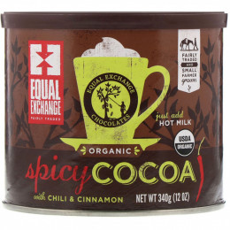 Equal Exchange, Organic Spicy Cocoa with Chili & Cinnamon, 12 oz (340 g)