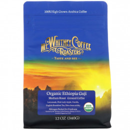 Mt. Whitney Coffee Roasters, Organic Ethiopia Guji, молотый кофе, средней обжарки, 340 г (12 унций)