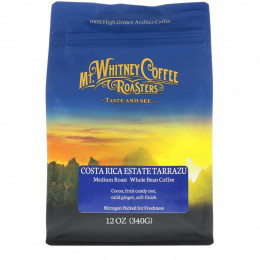 Mt. Whitney Coffee Roasters, Costa Rica Estate Tarrazu, кофе из цельных зерен, средней обжарки, 340 г (12 унций)