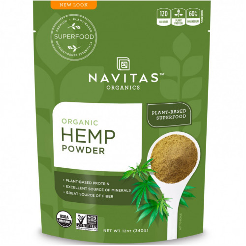 Navitas Organics, Порошок органической Конопля, 12 унц. (340 г)