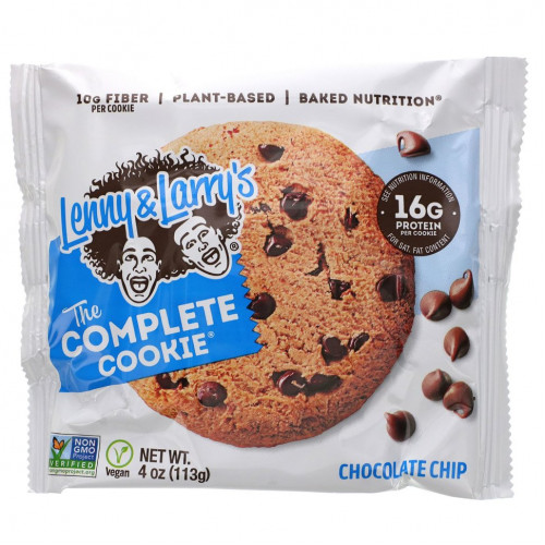 Lenny & Larry's, The COMPLETE Cookie, шоколадная крошка, 12 печений, 113 г (4 унции)