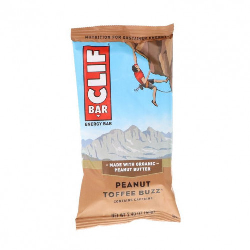 Clif Bar, Энергетический батончик, Peanut Toffee Buzz, 12 батончиков, 2,4 унц. (68 г) каждый