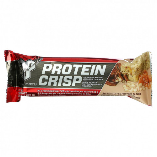 BSN, Protein Crisp, протеиновый батончик, крендельки с соленой карамелью, 12 батончиков, 57 г (2,01 унции)