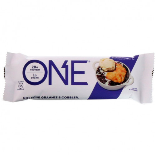 One Brands, ONE Bar, черничный коблер, 12 батончиков, 60 г (2,12 унции) каждый