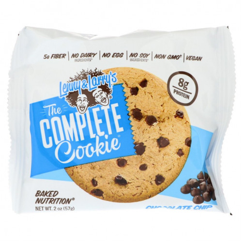 Lenny & Larry's, The COMPLETE Cookie, шоколадная крошка, 12 штук, 57 г (2 унции)