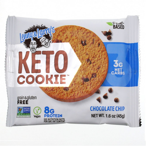 Lenny & Larry's, KETO COOKIE, печенье для кетодиеты, с кусочками шоколада, 12 шт. по 45 г (1,6 унции)