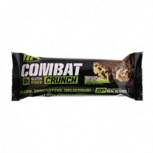 MusclePharm, Combat Crunch, со вкусом шоколадного печенья, 12 батончиков по 63 г