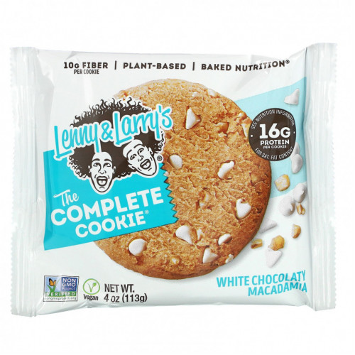 Lenny & Larry's, The COMPLETE Cookie, белая шоколадная макадамия, 12 печений, 113 г (4 унции)