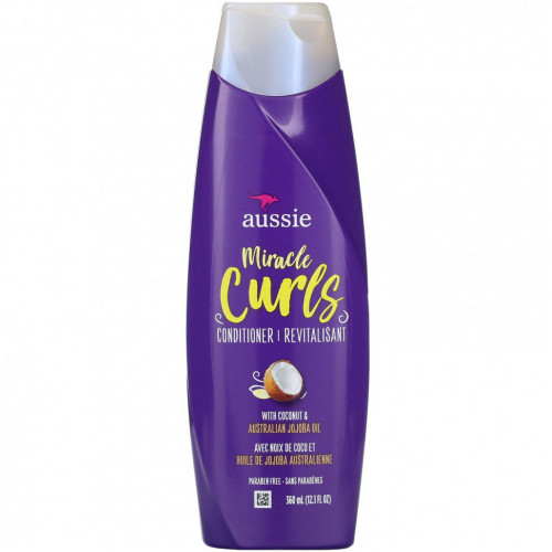 Aussie, Miracle Curls, кондиционер, кокосовое масло и масло австралийского жожоба, 360 мл (12,1 жидк. унции)