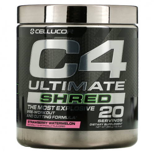 Cellucor, C4 Ultimate Shred, перед тренировкой, клубника и арбуз, 350 г (12,3 унции)