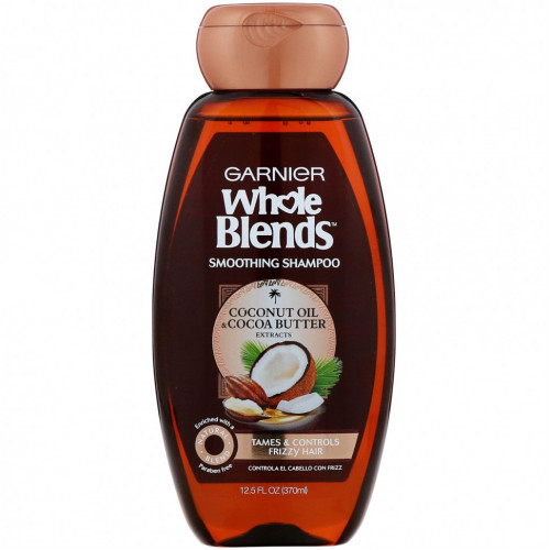 Garnier, Разглаживающий шампунь Whole Blends, «Масла кокоса и какао», 370 мл