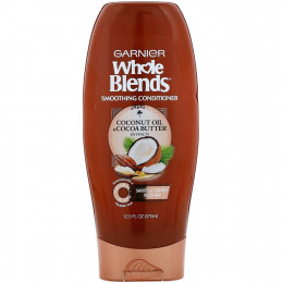 Garnier, Разглаживающий кондиционер Whole Blends, «Масла кокоса и какао», 370 мл