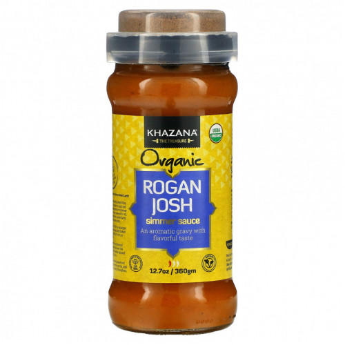 Khazana, Органический соус Rogan Josh Simmer, 360 г (12,7 унции)