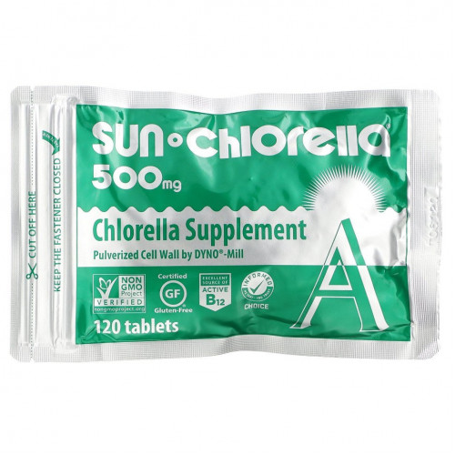 Sun Chlorella, хлорелла, 500 мг, 120 таблеток