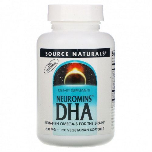 Source Naturals, Neuromins ДГК, 200 мг, 120 вегетарианских мягких таблеток