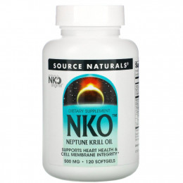 Source Naturals, NKO, Neptune Krill Oil, 500 мг, 120 капсул