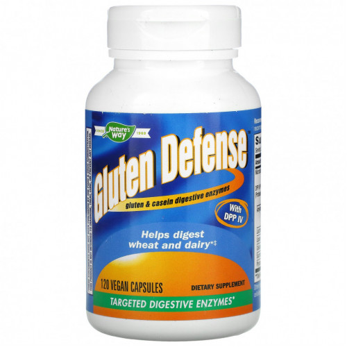 Nature's Way, Gluten Defense с DPP IV, 120 веганских капсул