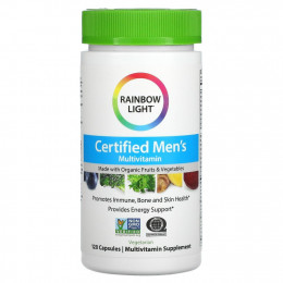 Rainbow Light, Сертифицированные Men's Multivitamin, 120 вегетарианских капсул