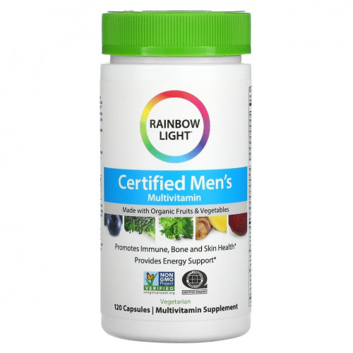 Rainbow Light, Сертифицированные Men's Multivitamin, 120 вегетарианских капсул