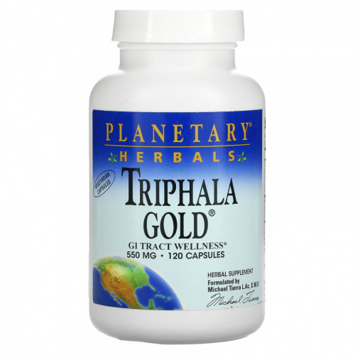 Planetary Herbals, Triphala Gold, здоровье желудочно-кишечного тракта, 550 мг, 120 капсул