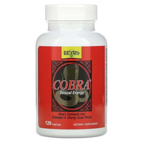 Natural Balance, Cobra Sexual Energy with Yohimbe & Horny Goat Weed, 120 Vegetarian Capsules