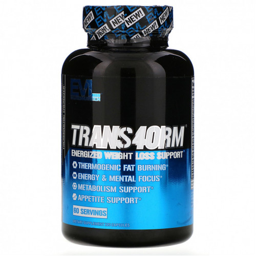 EVLution Nutrition, Trans4orm, эффективная поддержка для потери веса, 120 капсул