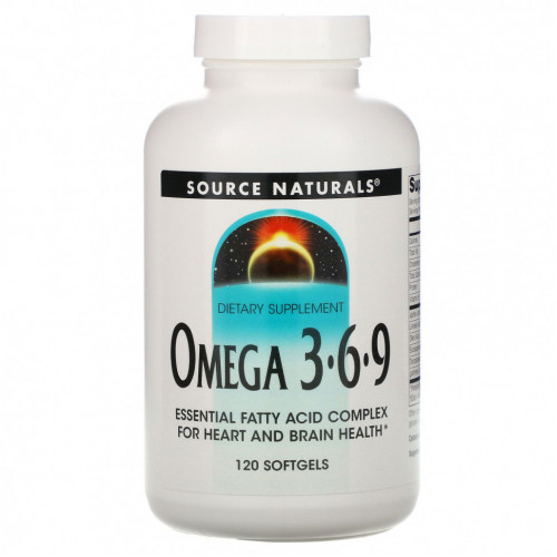 Source Naturals, Omega-3, 6, 9, 120 капсул