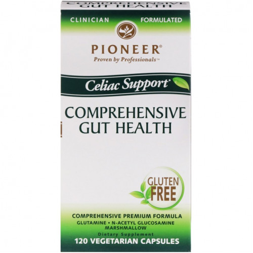 Pioneer Nutritional Formulas, Celiac Support, Общее здоровье кишечника, 120 растительных капсул