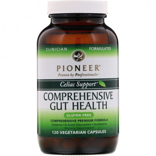 Pioneer Nutritional Formulas, Celiac Support, Общее здоровье кишечника, 120 растительных капсул