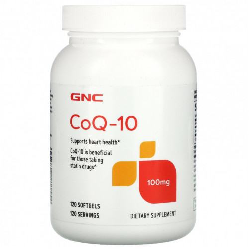 GNC, Коэнзим Q-10, 100 мг, 120 мягких таблеток