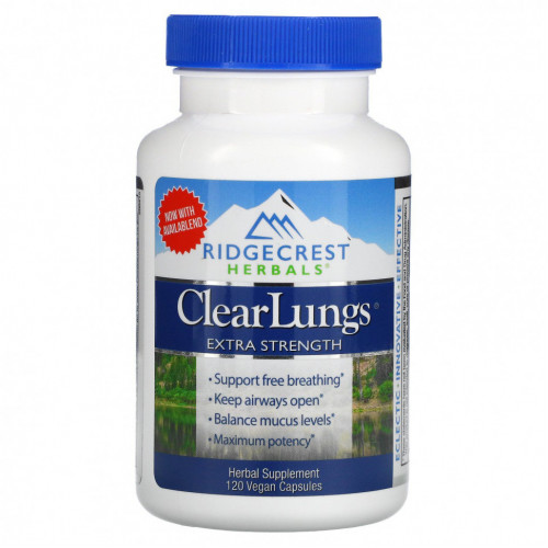 RidgeCrest Herbals, ClearLungs, особая сила, 120 веганских капсул