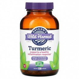 Oregon's Wild Harvest, Turmeric, 120 Vegetarian Capsules