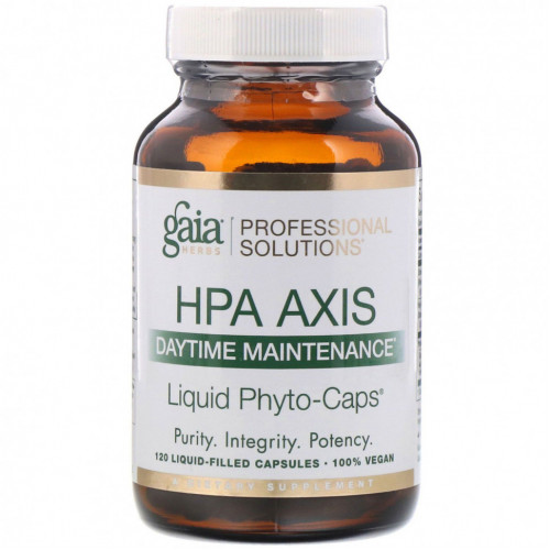 Gaia Herbs Professional Solutions, Средство для борьбы со стрессом из серии HPA Axis, для равновесия каждый день, 120 капсул, заполненных жидкостью