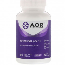 Advanced Orthomolecular Research AOR, Strontium Support II, 120 вегетарианских капсул