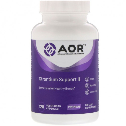 Advanced Orthomolecular Research AOR, Strontium Support II, 120 вегетарианских капсул