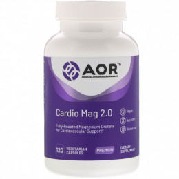 Advanced Orthomolecular Research AOR, Cardio Mag 2.0, 120 растительных капсул