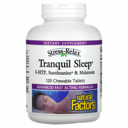 Natural Factors, Tranquil Sleep, 120 Chewable Tablets