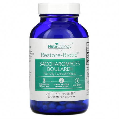 Nutricology, Restore-Biotic, сахаромицеты Буларди, 120 вегетарианских капсул