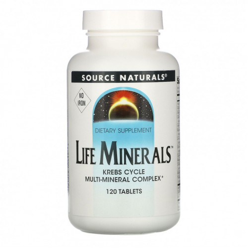 Source Naturals, «Микроэлементы жизни» без железа, 120 таблеток