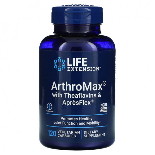 Life Extension, ArthroMax, ApresFlex и теафлавины, 120 вегетарианских капсул