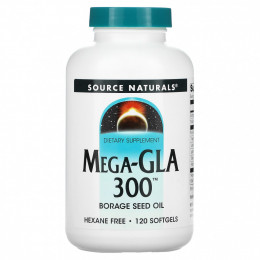 Source Naturals, Mega-GLA 300, 120 мягких таблеток