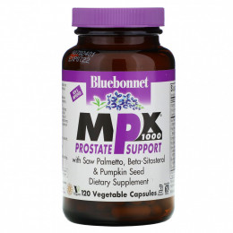 Bluebonnet Nutrition, MPX 1000, поддержка предстательной железы, 120 вегетарианских капсул