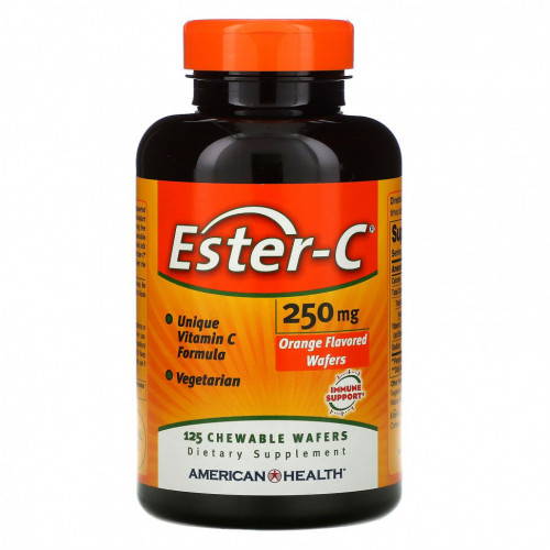 American Health, Ester-C, с апельсиновым вкусом, 250 мг, 125 жевательных таблеток