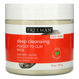 Freeman Beauty, Deep Cleansing Powder-To-Clay, маска для глубокого очищения, 370 г (13 унций)